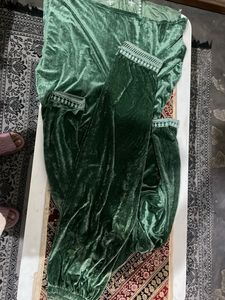 Green Embroidered Kurta Set