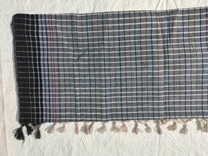 Black Checkered Cotton Towel