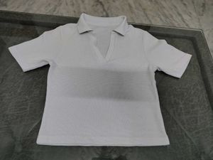 White Polo Top