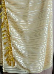 Elegant Yellow Saree with stitched blouse