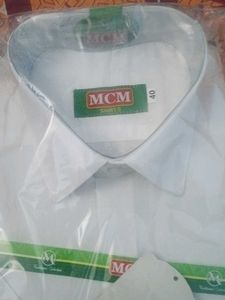 MCM White Cotton Shirt - Size 40
