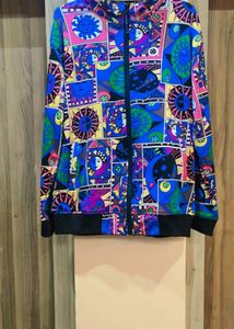 funky, pop-art inspired high-neck jacket