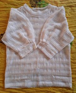 Textured White Top