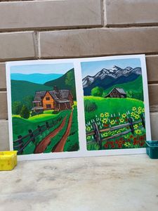 Landscape Painting On A4