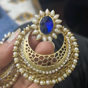 Blue Floral Teardrop Pearl Earrings To Style For u