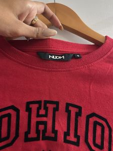 Red Graphic Ohio Crop Top