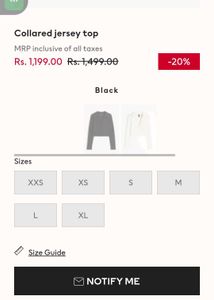 H&amp;M Black Ribbed Crop Top