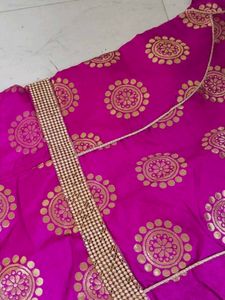 Pink &amp; Gold Anarkali Dress
