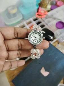 Beads Strap White Elegant Watch ⌚