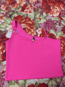 Pink One Shoulder Top