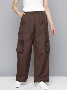 Women Loose Fit Balloon Cargo Trousers