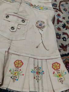 Embroidered jeans  Skirt