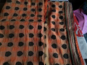 Orange Embellished Saree