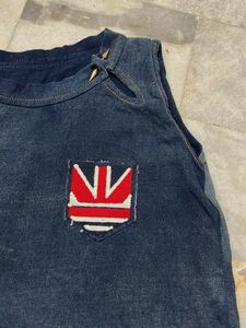 Denim Look Sleeveless Top