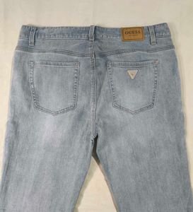 GUESS Blue Faded Cotton Jeans
