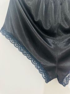 Silky Black Lace Shorts