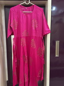 Pink Printed Kurta (untouched)(Xxl)