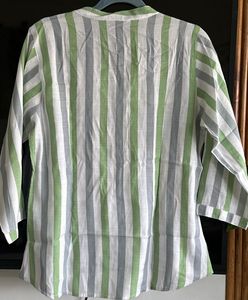 Pastel Color Striped Casual Top Size -34-36