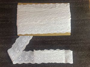 White Embroidered Lace Trim