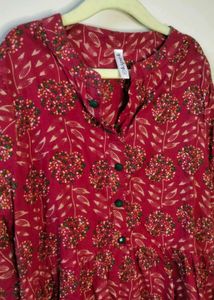 Floral Print Tunic Top
