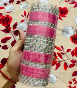 Unique Pink Colour Bridal Chura