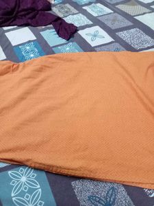 Beautiful Bright Orange Colour Straight Kurti