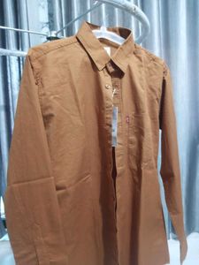 Levi's Trendy Linen Brown Casual Shirt
