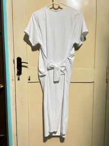 PRETTYLITTLETHING white t-shirt midi dress