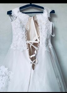 Ivory A Line Floor Touch Dress Gown