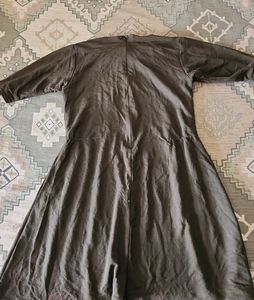 Embroidered Olive Green Dress