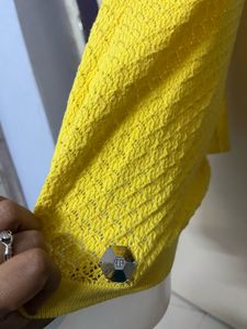 branded Yellow Knit winter Top