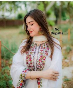 White Embroidered Dress Size XL