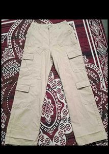 Beige Cargo Pant