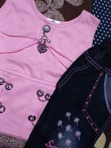 Jeans Top For Baby Girl
