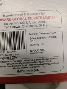 Monako Insulated Branded High Quality Casserole