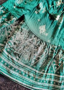 Boho Green Print Dress