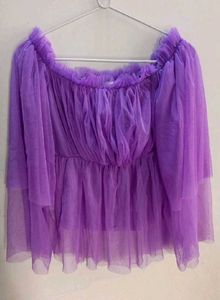 Purple Off-shoulder Top
