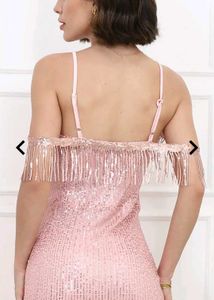 Sparkling Pink Sequin Party Dress