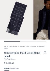 Authentic Ralph Lauren Wool Scarf Classic