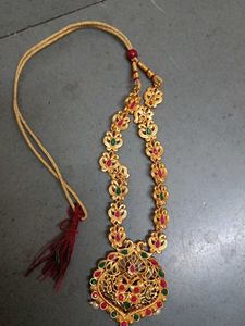 Gold Tone Peacock Necklace