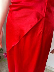 Red Satin Dress