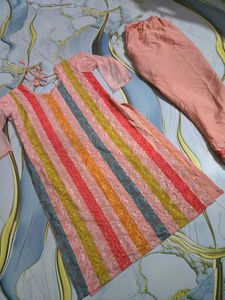 Colorful Embroidered Kurta Set