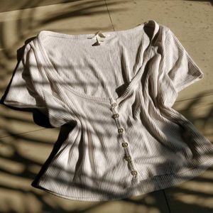 H&amp;M Ribbed New Crop Top 🌻