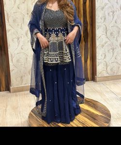 Cutdana Hand Work Suit 3 Piec3 check Description