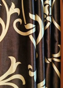 3 Pcs FLORAL PRINT SILK CURTAINS