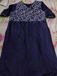 Elegant Navy Blue Kurta with Pant