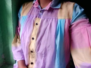 Multicolour Shirt Cum Shrug