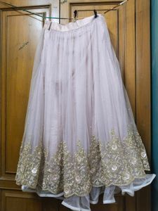 Levender Embroidered Lehenga Skirt Crop blouse wit