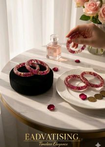 Rose Petal Resin Bangles