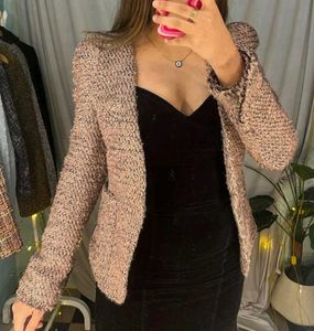 Light Brown Korean Tweed Jacket - Half Price Sale